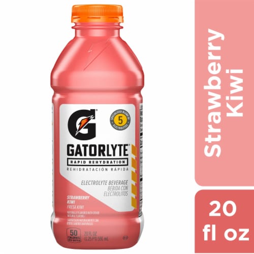 Gatorade® Gatorlyte® Pink Strawberry Kiwi Sports Drink Bottle Perspective: front