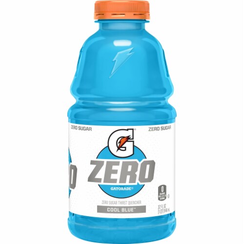 Gatorade Zero Sugar Thrist Quencher Cool Blue Sports Drink Perspective: front