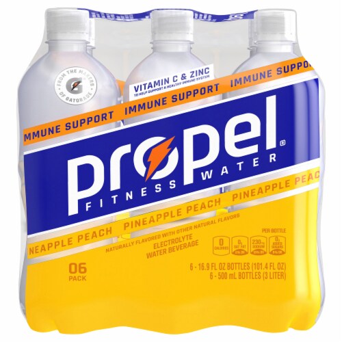 Propel® Pineapple Peach Electrolyte Water Beverage Perspective: front