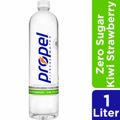 Propel Electrolyte Water Beverage Kiwi Strawberry 1 Liter Perspective: front