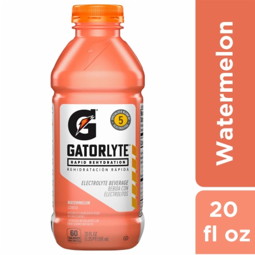 Gatorade® Gatorlyte® Pink Watermelon Sports Drink Bottle Perspective: front