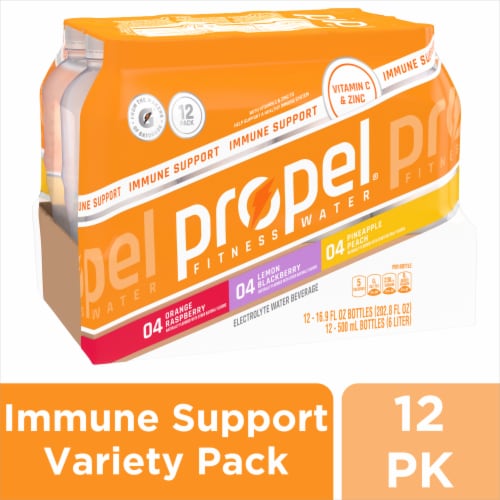Propel® Zero Sugar Variety Flavored Bottled Water Perspective: front