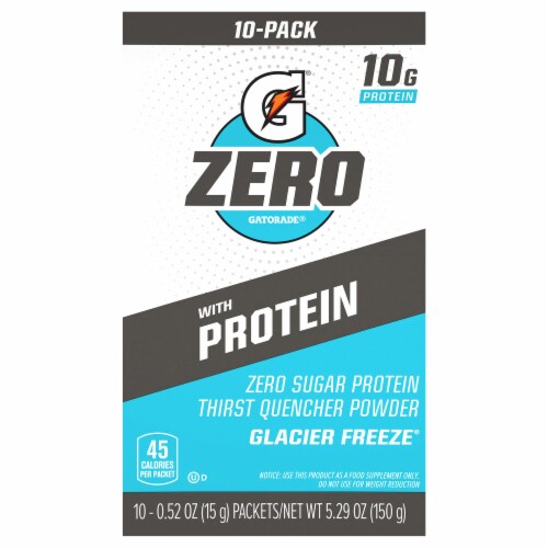 Gatorade Zero Glacier Freeze with Protein Powder Beverage Mix, 10