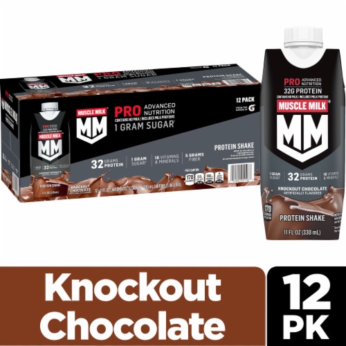 Muscle Milk® Pro Series Knockout Chocolate Protein Shake Multipack Perspective: front