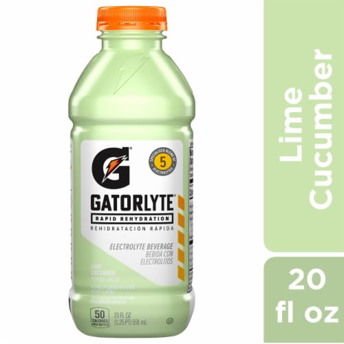 Gatorade® Gatorlyte® Green Lime Cucumber Sports Drink Bottle Perspective: front