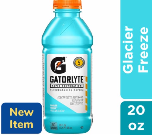 Gatorade® Gatorlyte® Blue Glacier Freeze Sports Drink Bottle Perspective: front