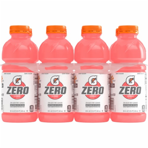 Gatorade® Zero Sugar Thirst Quencher Watermelon Splash Electrolyte Sports Drink Case Perspective: front