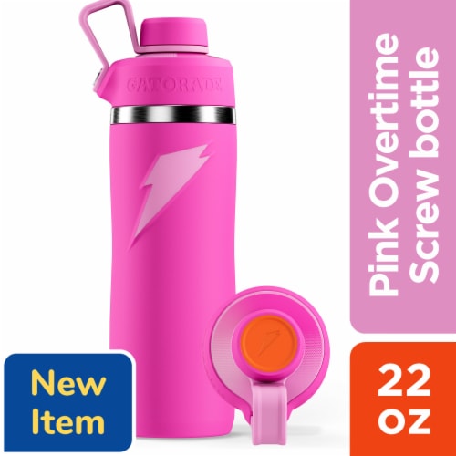 Gatorade® Pink Screw Top Water Bottle Perspective: front