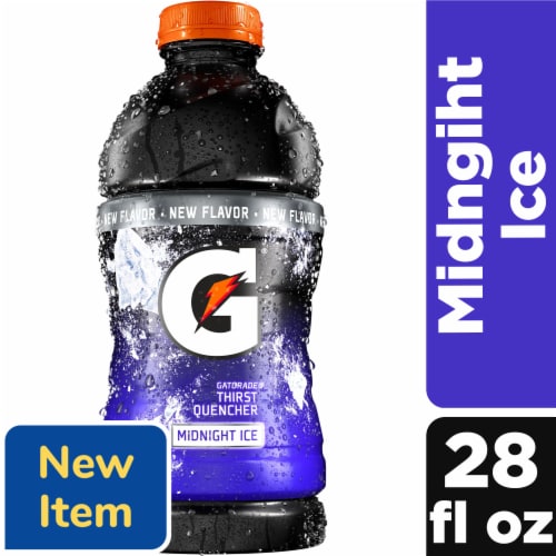 Gatorade Midnight Ice Sports Drink Bottle Perspective: front