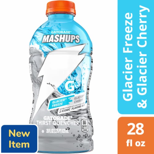 Gatorade® Mashups Glacier Freeze & Glacier Cherry Sports Drink Bottle Perspective: front