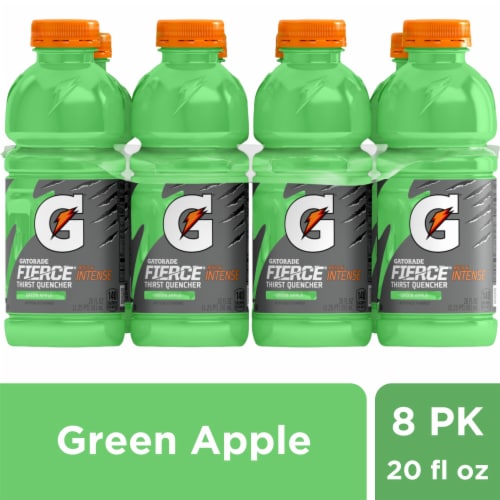 Gatorade® Fierce Green Apple Sports Drink Multipack Bottles Perspective: front