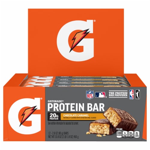 Gatorade® Recover Chocolate Caramel Whey Protein Bars Perspective: front