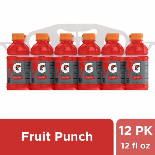 Red Gatorade Fruit Punch Thirst Quencher Sports Drink, 8-Pack 20 oz