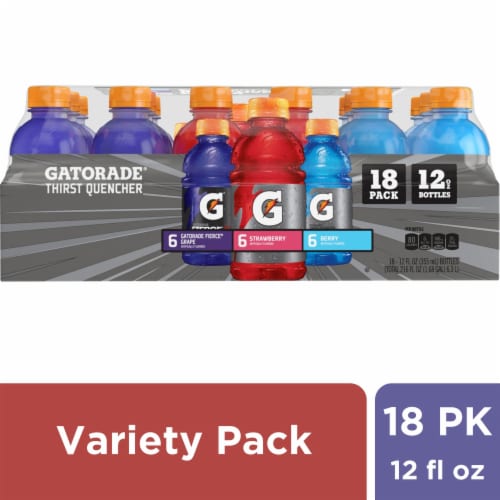 Gatorade Mini Variety Pack Purple Red Blue Electrolyte Enhanced Sports Drinks Perspective: front