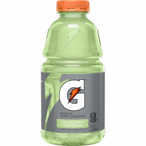 Gatorade Thirst Quencher Lime Cucumber Electrolyte Enhanced Sports Drink Perspective: front