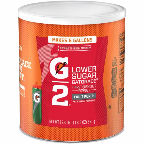 Gatorade® G2® Fruit Punch Low Calorie Powder Aluminum Canister