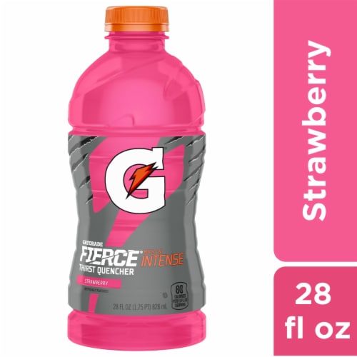 Gatorade® Fierce Pink Strawberry Sports Drink Bottle Perspective: front
