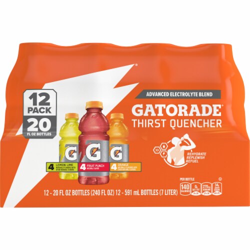 Gatorade® Thirst Quencher Electrolyte Enhanced Sports Drinks Variety Pack Perspective: front