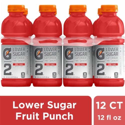 Gatorade® G2 Lower Sugar Red Fruit Punch Sports Drinks Multipack Bottles Perspective: front
