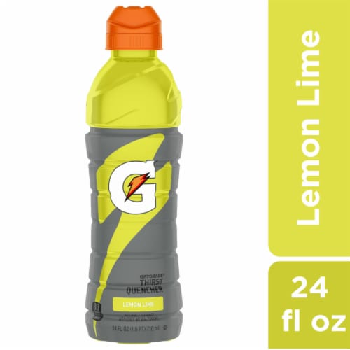 Gatorade® Yellow Lemon Lime Sports Drink Bottle Perspective: front