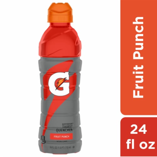 Gatorade® Red Fruit Punch Sports Drink Bottle Perspective: front