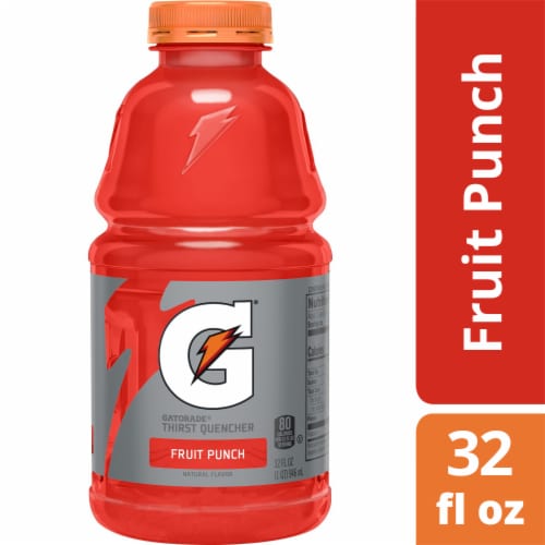 Gatorade Thirst Quencher Red Fruit Punch Electrolyte Enhanced Sports Drink,  32 fl oz - Kroger