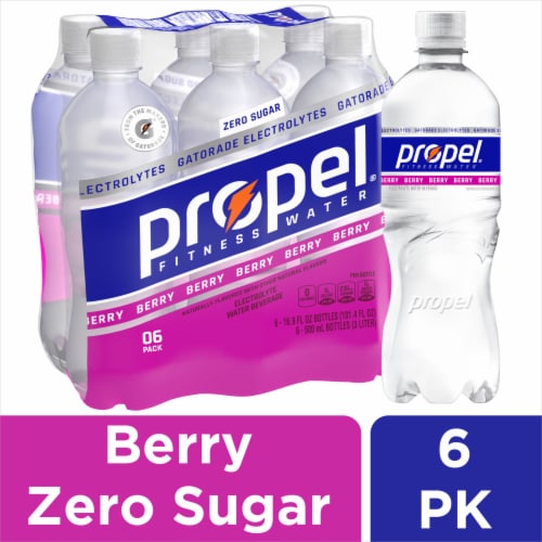Propel® Zero Calorie Electrolyte Berry Flavored Bottled Water Perspective: front