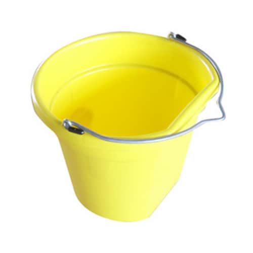 Master Rancher MR20QP-FSB-YEL 20 Quart Yellow Flat Bucket Perspective: front