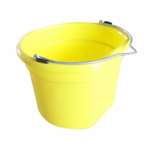 Master Rancher MR8QP-FSB-YEL 8 Quart Yellow Flat Bucket Perspective: front