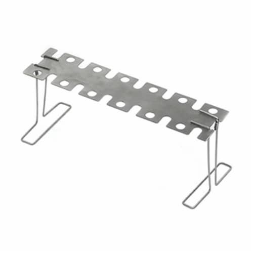 Mr. Bar-B-Q Products 257100 Grill Zone Jr. EZ Legs & Wings Rack, Brushed Silver Perspective: front