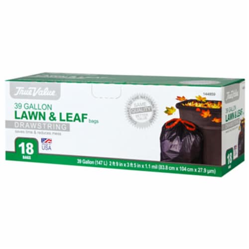 Berry Plastics 144859 True Value 39 Gallon Leaf Bag - 18 Count Perspective: front