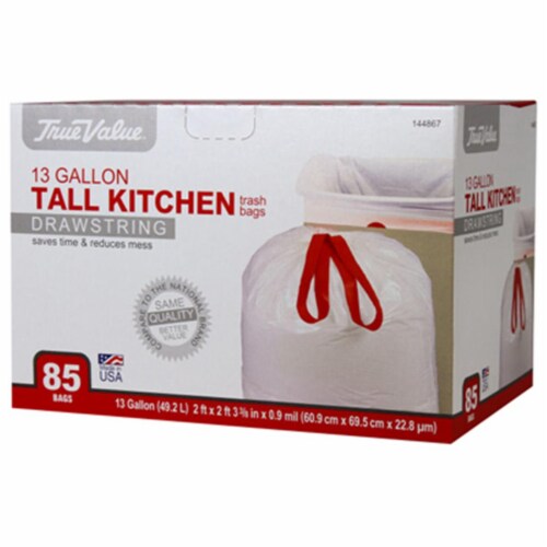 Berry Plastics 144867 True Value 13 Gallon Trash Bag - 85 Count Perspective: front