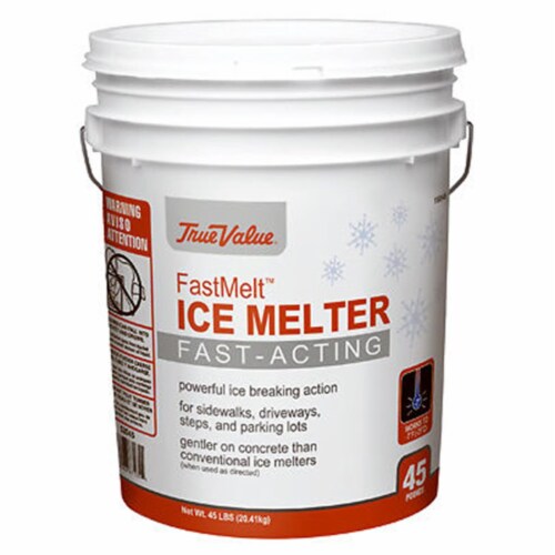 Compass Minerals 150048 45 lbs True Value Fast Melt Ice Melter Perspective: front