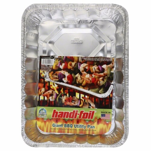 Handi-foil® Eco-Foil® Barbecue Utility Disposable Pan - Silver Perspective: front