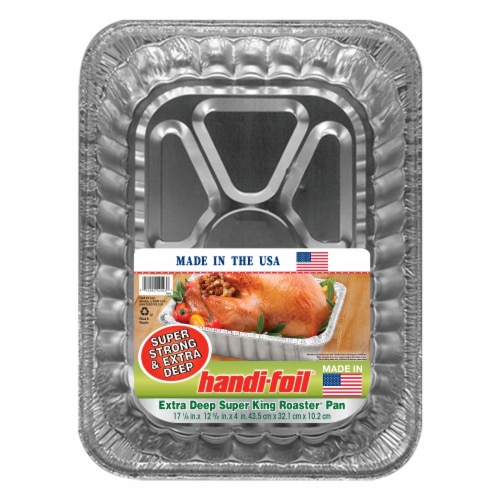 Handi-foil® Eco-Foil® Extra Deep Super King Roaster Pan - Silver Perspective: front