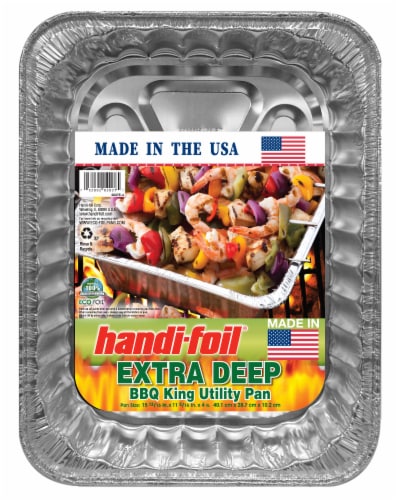 Handi-foil® Extra Deep BBQ King Utility Pan - Silver Perspective: front