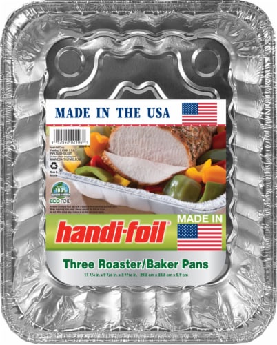 Handi-foil® Eco-Foil Roaster Baker Disposable Pans Perspective: front