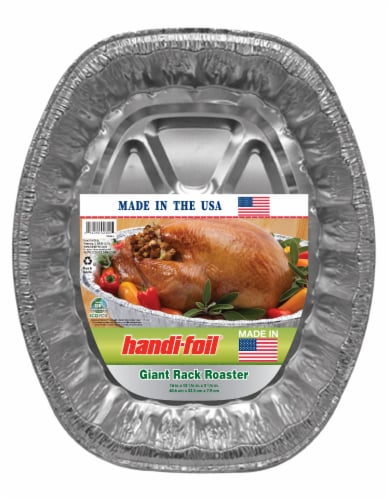 Handi-foil® Eco-Foil® Giant Rack Roaster Pan - Silver, 1 pk / 16 x