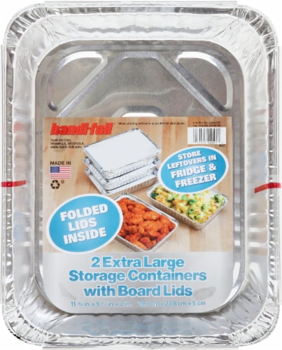 Handi-foil® Extra Large Storage with Folded Lids Perspective: front
