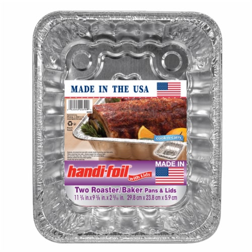 Handi-foil® Cook-n-Carry® Roaster Baker Disposable Pans & Lids - Silver Perspective: front