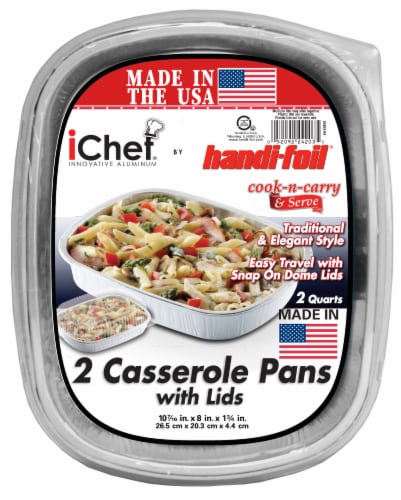 Handi-foil® iChef Casserole Pans with Lids, 2 pk / 10.4 x 8 in - Kroger