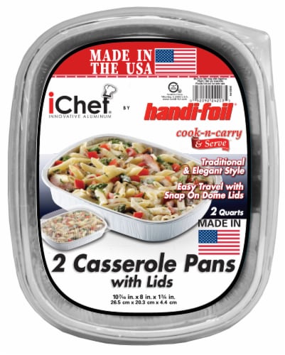Handi-foil® iChef Casserole Pans with Lids Perspective: front