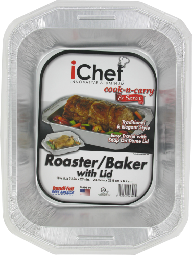 Handi-Foil iChef Cook-n-Carry Roaster/Baker with Lid Perspective: front