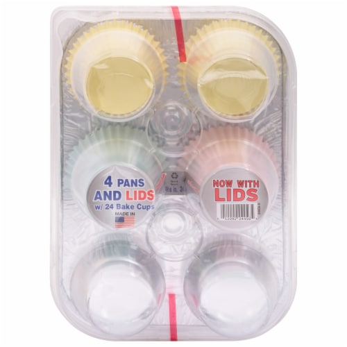 Hand-foil® Muffin Pans with Lids & Baking Cups, 4 pk / 9.6 x 6.3 in -  Harris Teeter