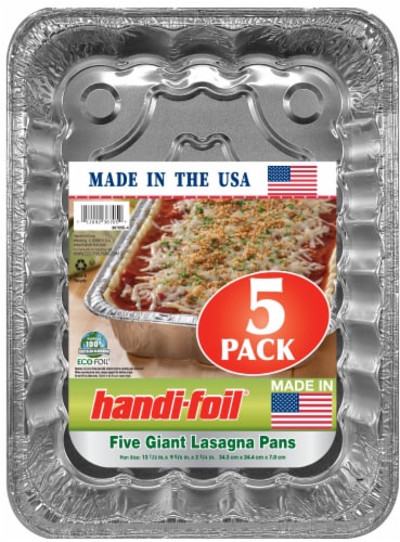 Handi-foil® Eco-Foil Giant Lasagna Pans, 5 pk / 13.5 x 9.6 in