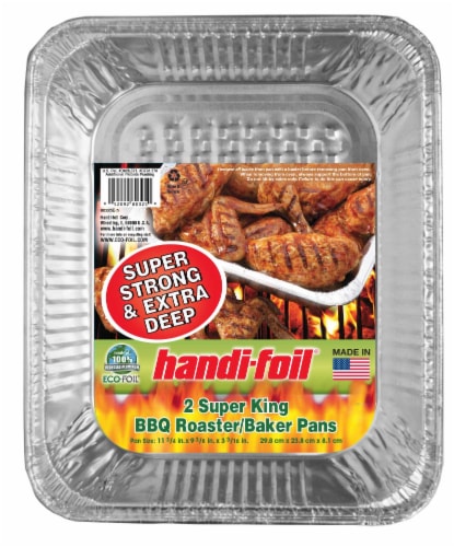 Handi-foil® King Roaster Extra Deep Baker Pans - Silver, 2 pk / 11.75 x 9.3  in - Fry's Food Stores