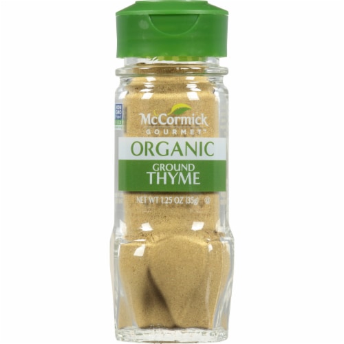 McCormick Gourmet Organic Ground Thyme Perspective: front