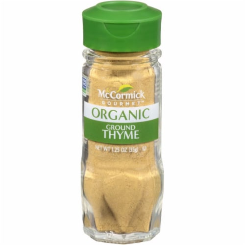 McCormick Gourmet Organic Ground Thyme Perspective: front