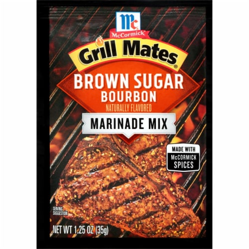McCormick® Grill Mates® Brown Sugar Bourbon Marinade Mix Perspective: front