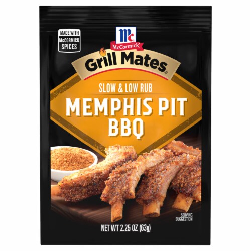 McCormick® Grill Mates® Slow & Low Memphis Pit BBQ Rub Perspective: front